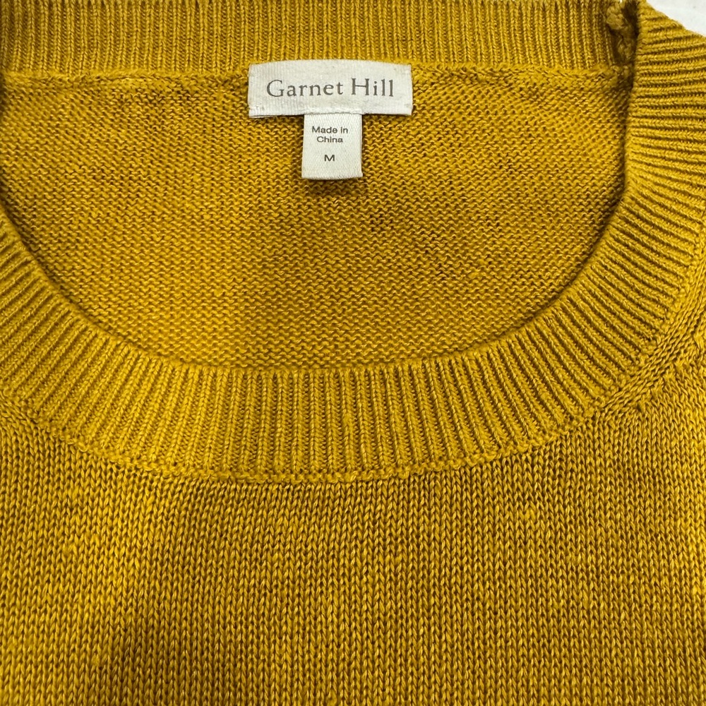 Garnet Hill Yellow Crew Neck Sweater